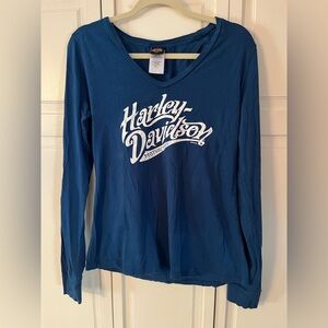 Harley-Davidson Women's Teal Long Sleeve Tee